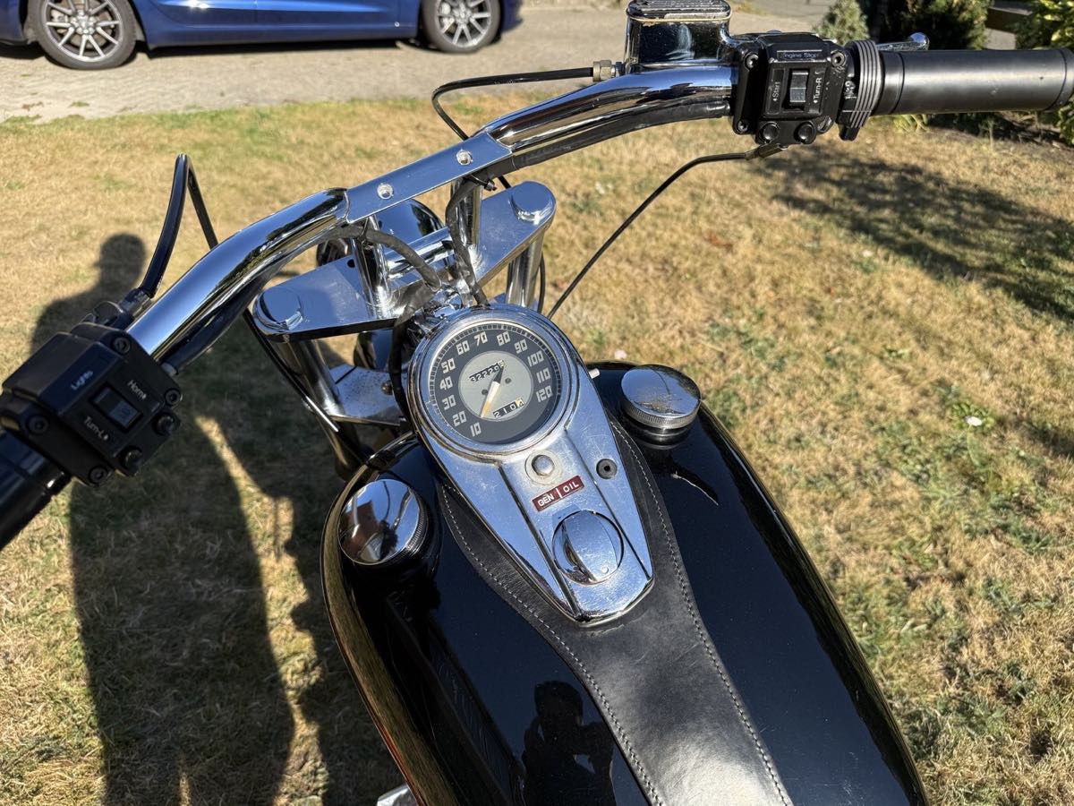 Cockpit en tankconsole van de Harley-Davidson